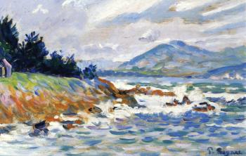 (image for) Handmade oil painting Copy paintings of famous artists Paul Signac's painting, Saint Tropez, Coup de V